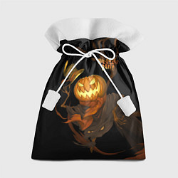 Мешок для подарков Приветливая тыква на Хэллоуин, цвет: 3D-принт