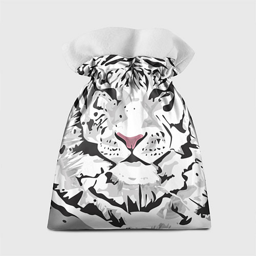 Подарочный мешок Белый снежный тигр / 3D-принт – фото 2