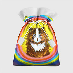 Мешок для подарков Радужный кот Луиса Уэйна, цвет: 3D-принт