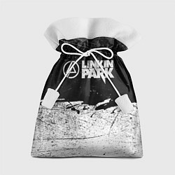Мешок для подарков Линкин Парк Лого Рок ЧБ Linkin Park Rock, цвет: 3D-принт