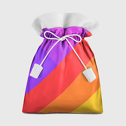 Мешок для подарков РАДУЖНАЯ ГЕОМЕТРИЯ RAINBOW GEOMETRY, цвет: 3D-принт