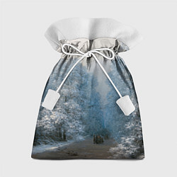 Мешок для подарков Зимний пейзаж картина маслом, цвет: 3D-принт