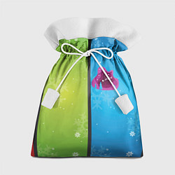 Мешок для подарков Цветное рождество Snowflake, цвет: 3D-принт