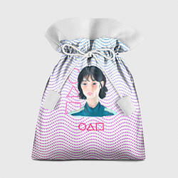 Мешок для подарков Девушка из Игры в кальмара, цвет: 3D-принт