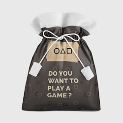 Мешок для подарков Squid game - Do you want to play a game?, цвет: 3D-принт