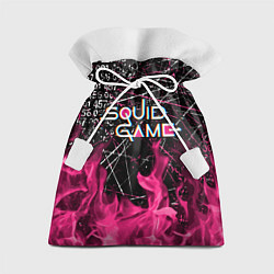 Мешок для подарков ИГРА В КАЛЬМАРА ОГОНЬ SQUID GAME FIRE, цвет: 3D-принт