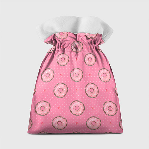 Подарочный мешок Розовые пончики паттерн / 3D-принт – фото 2