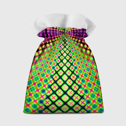 Подарочный мешок Неоновая геометрия абстракция / 3D-принт – фото 2