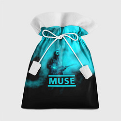 Мешок для подарков Мэттью Беллами бирюзовый туман Muse, цвет: 3D-принт
