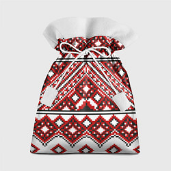 Мешок для подарков Русский узор, геометрическая вышивка, цвет: 3D-принт