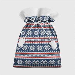 Мешок для подарков Knitted Christmas Pattern, цвет: 3D-принт