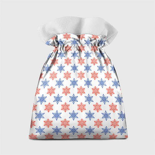 Подарочный мешок Снежинки паттернsnowflakes pattern / 3D-принт – фото 2