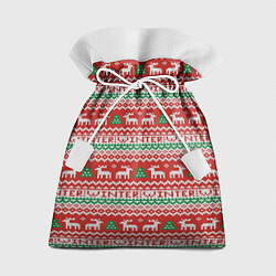 Мешок для подарков Deer Christmas Pattern, цвет: 3D-принт