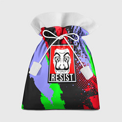 Мешок для подарков La Casa de Papel Resist, цвет: 3D-принт