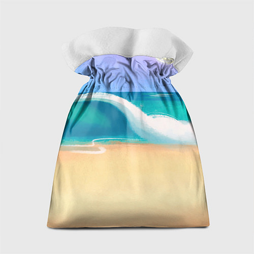Подарочный мешок Тигр в отпуске на новый год на море / 3D-принт – фото 2
