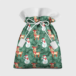 Мешок для подарков Новогоднее настроение Санта, цвет: 3D-принт