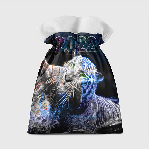 Подарочный мешок Неоновый тигр в воде / 3D-принт – фото 2
