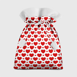 Мешок для подарков Сердечки - любовь, цвет: 3D-принт