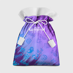 Мешок для подарков Стихии Геншин Импакт, цвет: 3D-принт