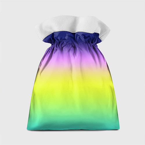 Подарочный мешок Разноцветный градиентный узор зелено-фиолетовый / 3D-принт – фото 2