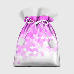 Мешок для подарков 3D ромб розовый, цвет: 3D-принт