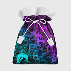 Мешок для подарков AHEGAO NEON GIRL НЕОНОВЫЙ АХЕГАО, цвет: 3D-принт