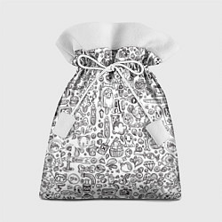 Мешок для подарков Рисованные черепа и животные, цвет: 3D-принт