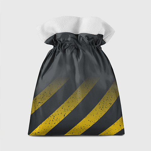 Подарочный мешок Черный кот желтые полосы / 3D-принт – фото 2