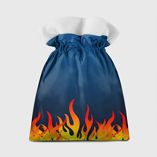 Подарочный мешок Пламя огня синий фон / 3D-принт – фото 2