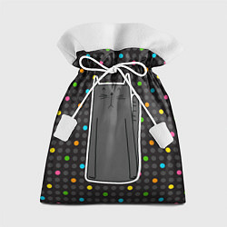 Мешок для подарков Черный длинный котик, цвет: 3D-принт