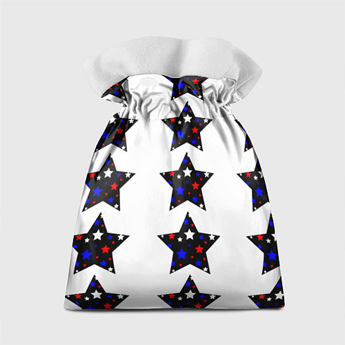 Подарочный мешок Звёзды в цветах флага России / 3D-принт – фото 2