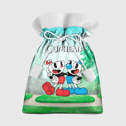 Мешок для подарков Cuphead Красная и синяя чашечка, цвет: 3D-принт