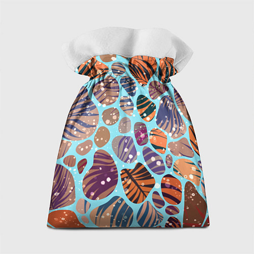 Подарочный мешок Разноцветные камушки, цветной песок, пальмовые лис / 3D-принт – фото 2