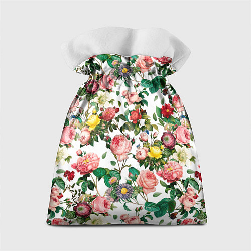 Подарочный мешок Узор из летних роз Summer Roses Pattern / 3D-принт – фото 2