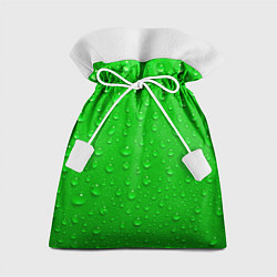 Мешок для подарков Зеленый фон с росой, цвет: 3D-принт