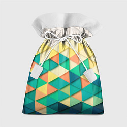 Мешок для подарков Цветные объемные треугольники, цвет: 3D-принт