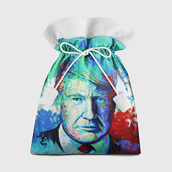 Мешок для подарков Дональд Трамп арт, цвет: 3D-принт
