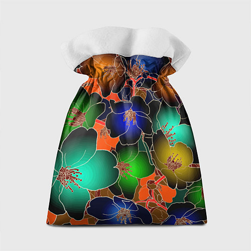 Подарочный мешок Vanguard floral pattern Summer night Fashion trend / 3D-принт – фото 2