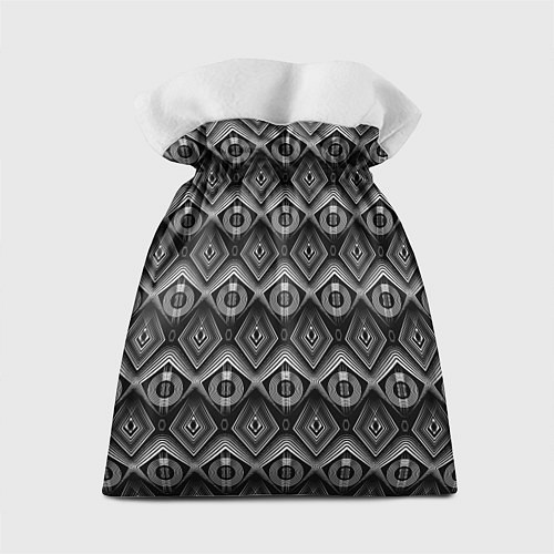 Подарочный мешок Черно-белый геометрический современный узор арт де / 3D-принт – фото 2