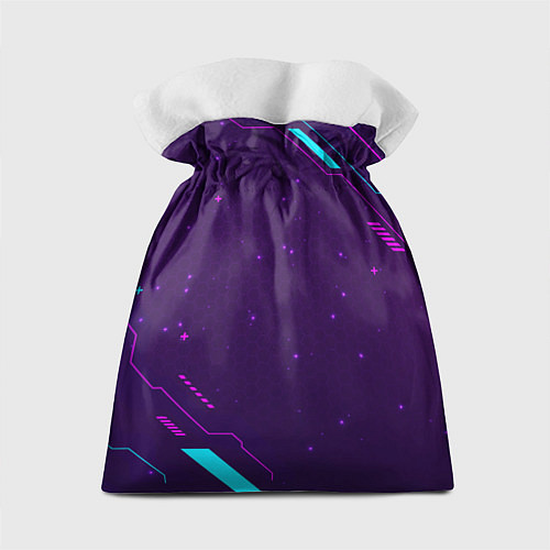 Подарочный мешок Символ Metro Exodus в неоновых цветах на темном фо / 3D-принт – фото 2