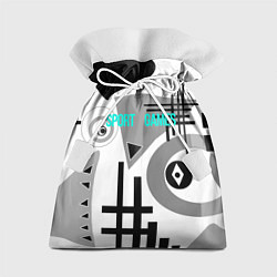 Подарочный мешок SPORT GAMES черно-белый абстрактный узор