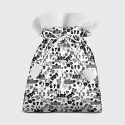Мешок для подарков Black and white alphabet and numbers, цвет: 3D-принт