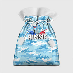 Мешок для подарков Russia: синий камфуляж, цвет: 3D-принт