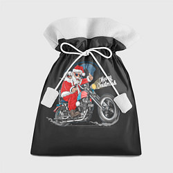 Мешок для подарков Santa on a bike, цвет: 3D-принт