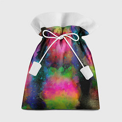 Мешок для подарков Разноцветные брызги кляксы, цвет: 3D-принт