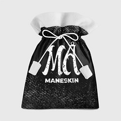 Мешок для подарков Maneskin с потертостями на темном фоне, цвет: 3D-принт