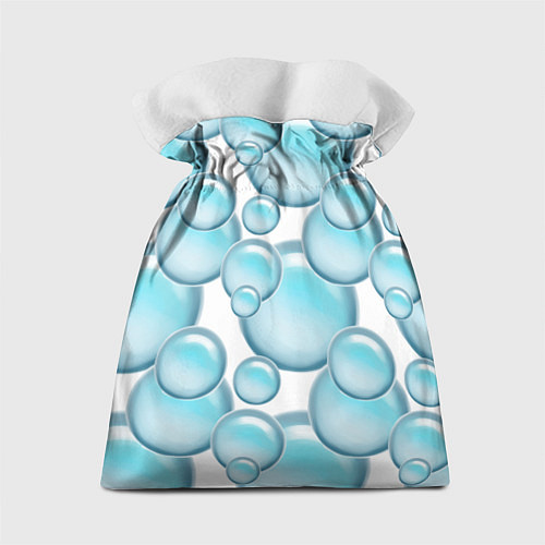 Подарочный мешок Стеклянные голубые шарики марблс / 3D-принт – фото 2
