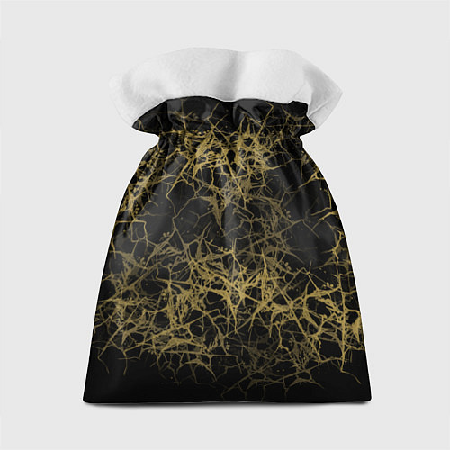 Подарочный мешок Universe in golden crackles abstraction / 3D-принт – фото 2