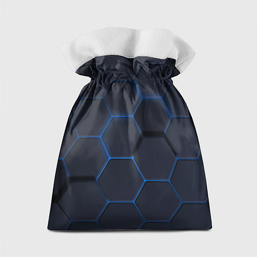 Подарочный мешок Неоновая броня голубая / 3D-принт – фото 2