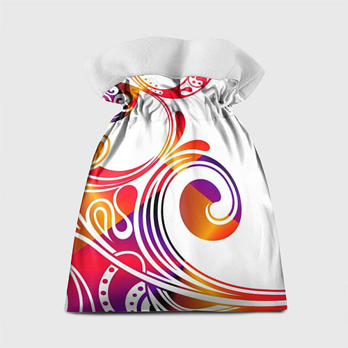 Подарочный мешок Узор на белом фоне / 3D-принт – фото 2